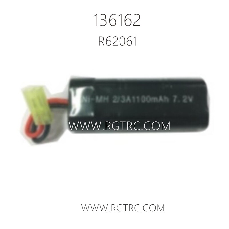 RGT 136162 Parts R62061 NimH Battery 7.2V 1100mAh