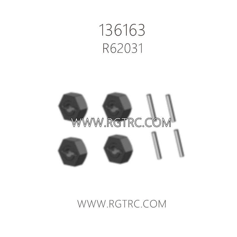 RGT 136163 Parts R62031 Wheel Hex Pins 1.5x10mm