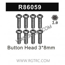 RGT EX86190 Parts R86059 Button Head 3X8MM