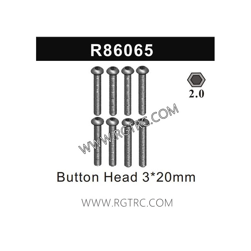 RGT EX86190 Parts R86065 Button Head 3X20mm
