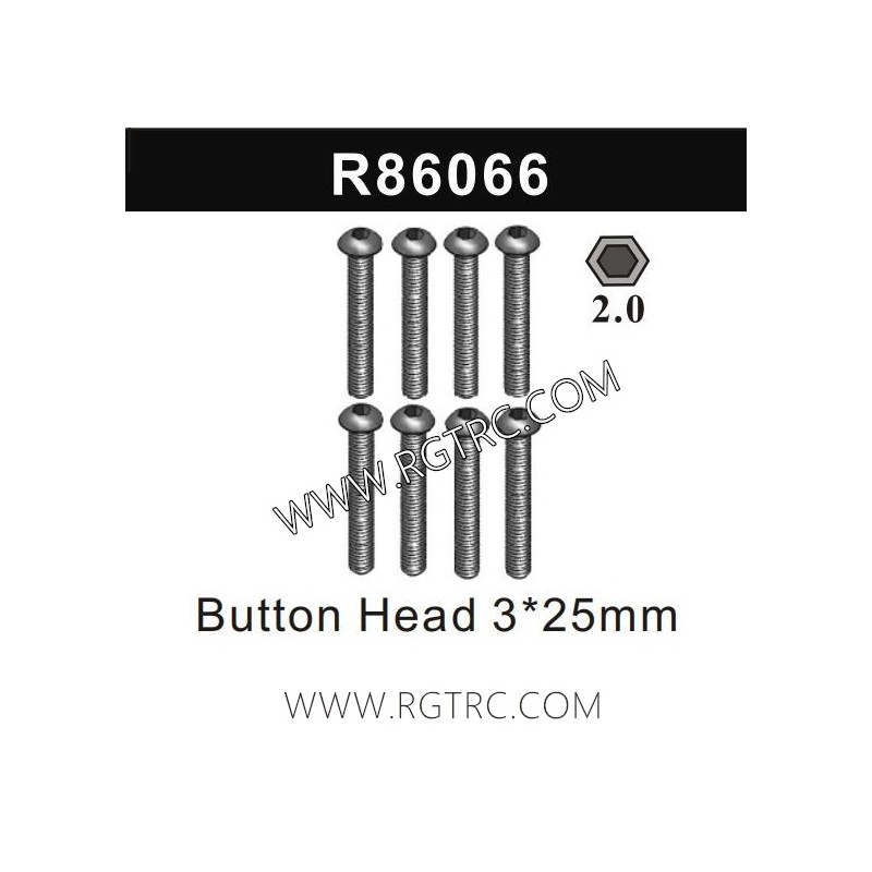 RGT EX86190 Parts R86066 Button Head 3x25mm