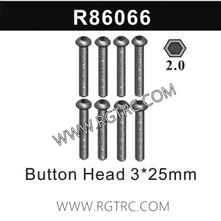 RGT EX86190 Parts R86066 Button Head 3x25mm