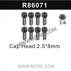 RGT EX86190 Parts R86071 Cap Head 2.5x8MM