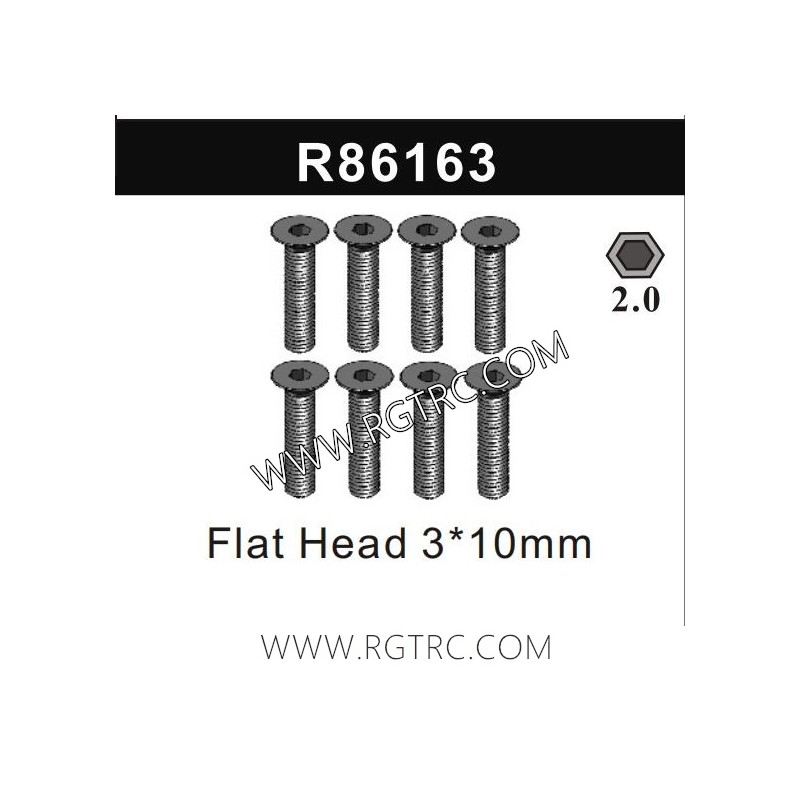 RGT EX86190 Parts R86163 Flat Head 3X10mm