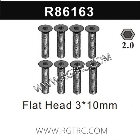 RGT EX86190 Parts R86163 Flat Head 3X10mm