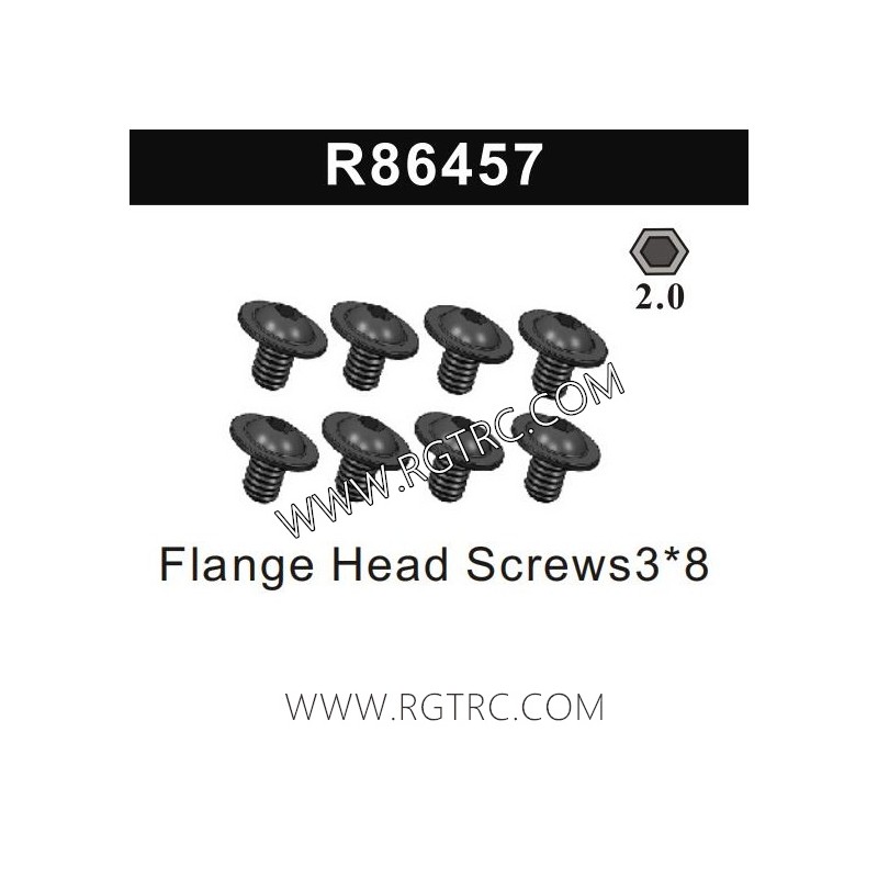 RGT EX86190 Parts R86457 Flange Head Screws 3X8