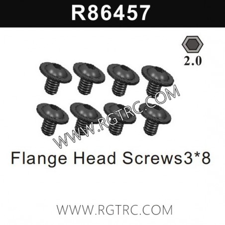 RGT EX86190 Parts R86457 Flange Head Screws 3X8