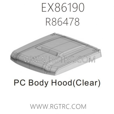 RGT EX86190 Parts R86478 PC Body Hood Clear