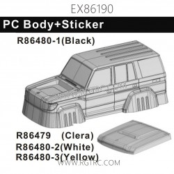RGT EX86190 Parts R86479 PC Body with Sticker