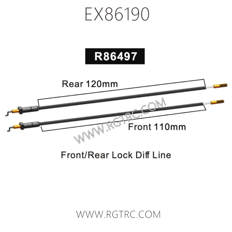 RGT EX86190 Parts R86497 Front and Rear Lock Diff Line