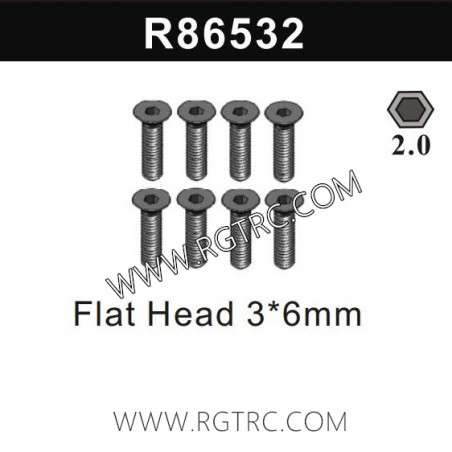 R86532 Flat Head 3X6mm for RGT RC Crawler