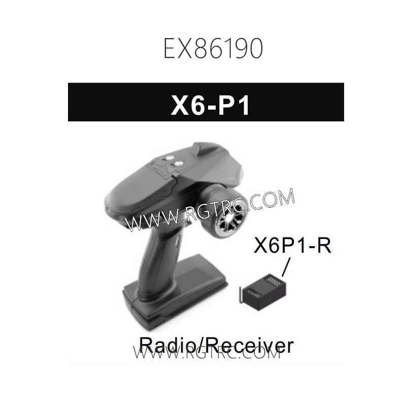 RGT EX86190 1/10 Parts X5-P1 Radio and Receiver