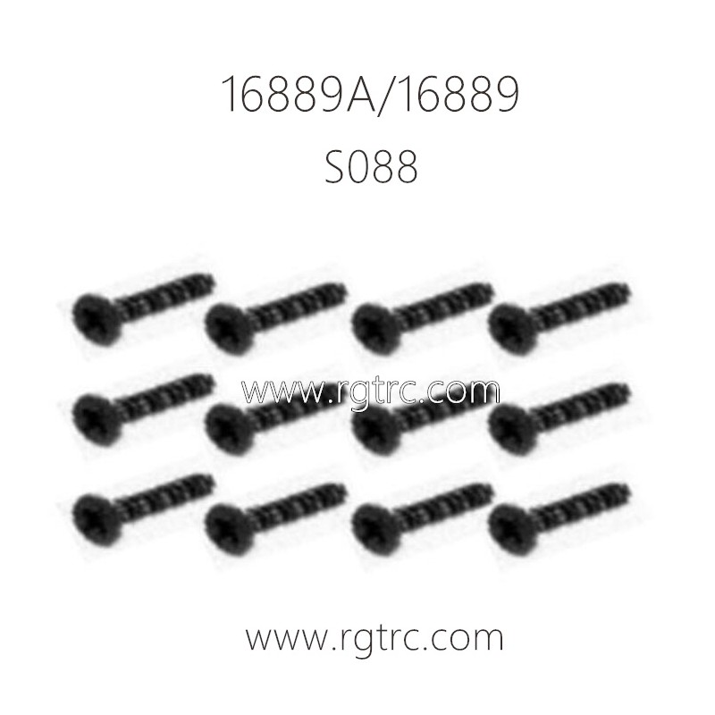 HBX 16889A PRO RC Car Parts Countersunk Self Tapping KBHO2.6X12mm S088