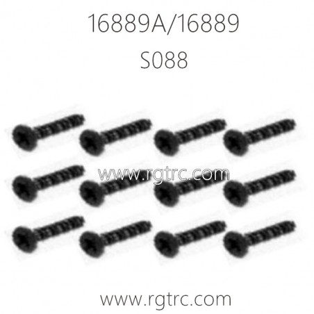 HBX 16889A PRO RC Car Parts Countersunk Self Tapping KBHO2.6X12mm S088