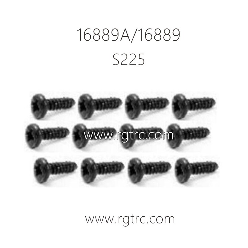 HBX 16889A PRO RC Car Parts Pan Head Self Tapping Screws S225