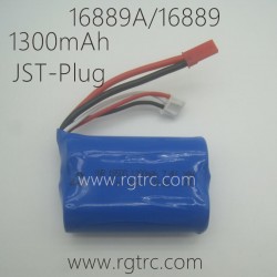 HBX 16889A PRO Upgrade Parts 18500 7.4V 1300mAh Battery JST-Plug M16120 For Brushed