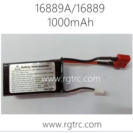 HBX 16889A Pro Parts Li-PO 7.4 1000mAH 30C Battery M16150