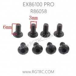 RGT EX86100 PRO Parts R86058 Cap Head Hex Machine Screw M3X6