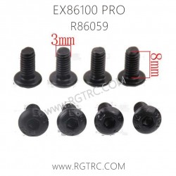 RGT EX86100 PRO Parts R86059 Button Head 3X8 Metric Hex Screw