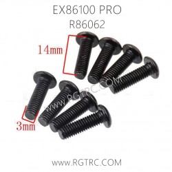 RGT EX86100 PRO Parts R86062 Button Head 3X14 Metric Hex Screw