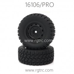 SCY 16106 Pro 1/16 RC Truck Parts 6035 Black OFF-Road Wheel 82mm