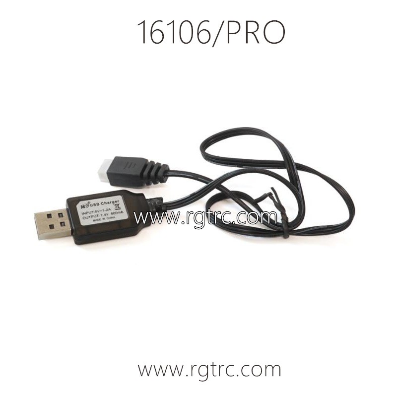 SUCHIYU 16106 Pro 1/16 RC Truck Parts USB Charger 7.4V 800mah 6052