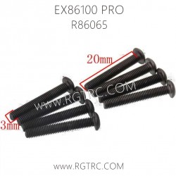 RGT EX86100 PRO Parts R86065 Button Head 3X20 Metric Hex Screw-1