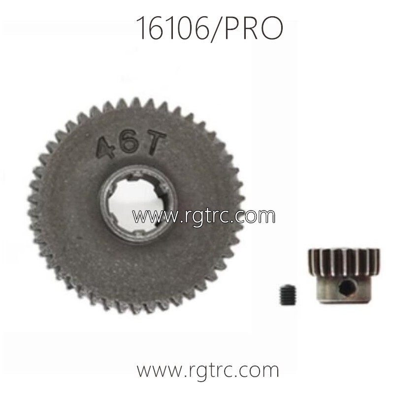 SCY 16106 RC Car Upgrade Metal Main Gear+Motor Gear For Brushless