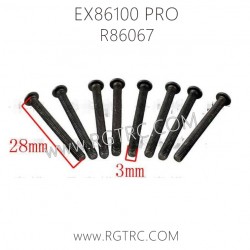 RGT EX86100 PRO Parts R86067 Button Head 3X28 Metric Hex Screw