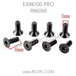 RGT EX86100 PRO Parts R86068 Flat Head Hex Machine Screw 3x8