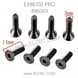 RGT EX86100 PRO Parts R86069 Flat Head Hex Machine Screw 3X14