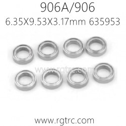 HBX 906A 906 1/12 RC Car Parts Bearing 6.35X9.53X3.17mm 635953