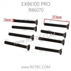 RGT EX86100 PRO Parts R86070 Flat Head Hex Machine Screw 3X20