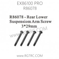 RGT EX86100 PRO Parts R86078 Rear Lower Suspension Arm Screw 3X29MM