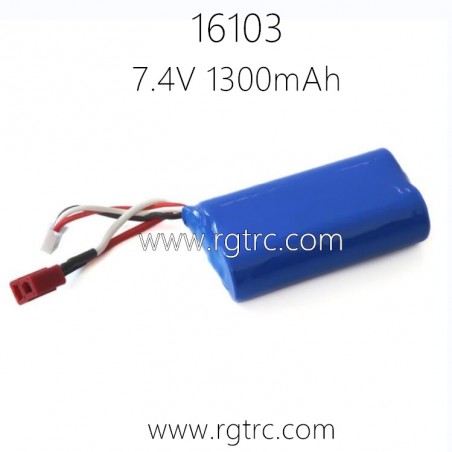 SCY 16103 RC Car Parts 18650 Battery 7.4V 1300mAh 6051