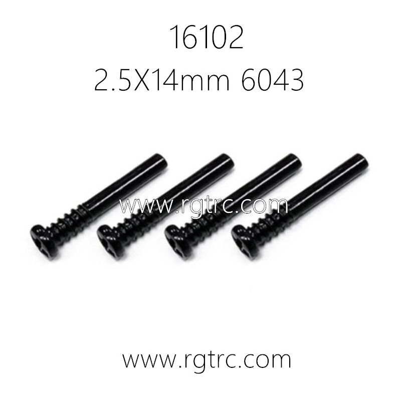 SCY 16102 Pro 1/16 RC Truck Parts Long Screw 2.5X14mm 6043