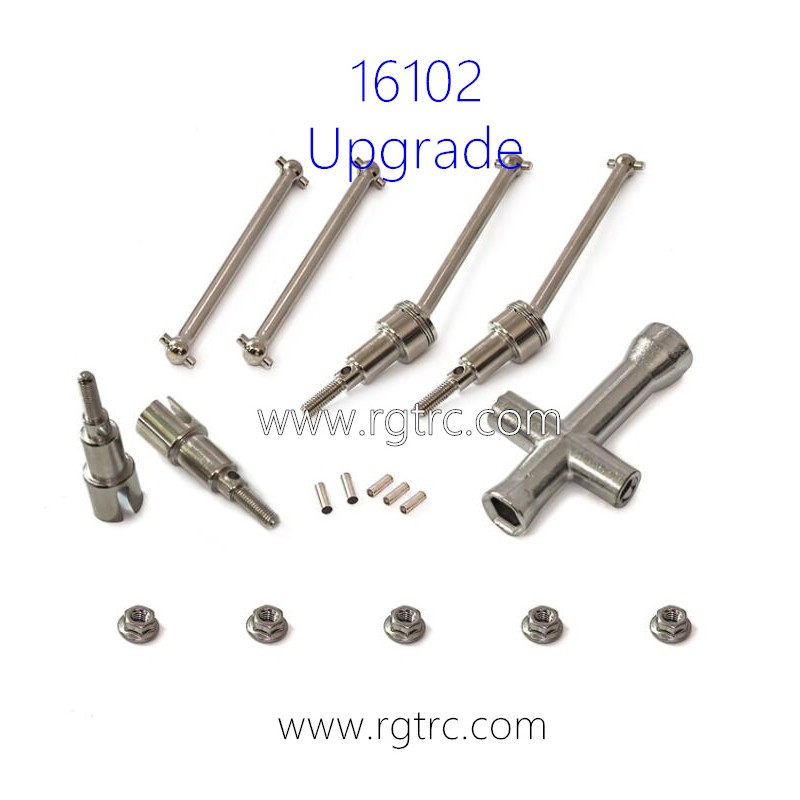 SCY 16102 Pro Upgrade Parts Metal Drive Shaft Front+Rear