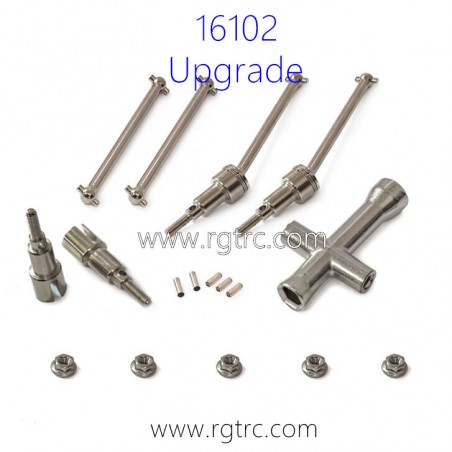 SCY 16102 Pro Upgrade Parts Metal Drive Shaft Front+Rear