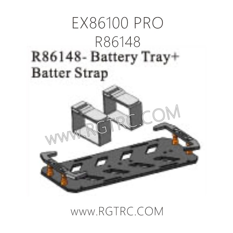RGT EX86100 PRO Parts R86148 Battery Tray and Battery Strap