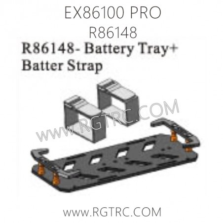 RGT EX86100 PRO Parts R86148 Battery Tray and Battery Strap