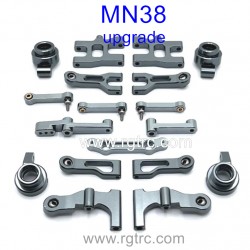MN-RC MN38 RC Car Upgrade Parts Front and Rear Wheel Cup Titianium