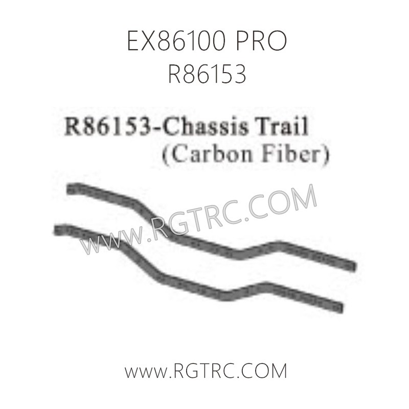 RGT EX86100 PRO Parts R86153 Chassis Trail Carbon Fiber