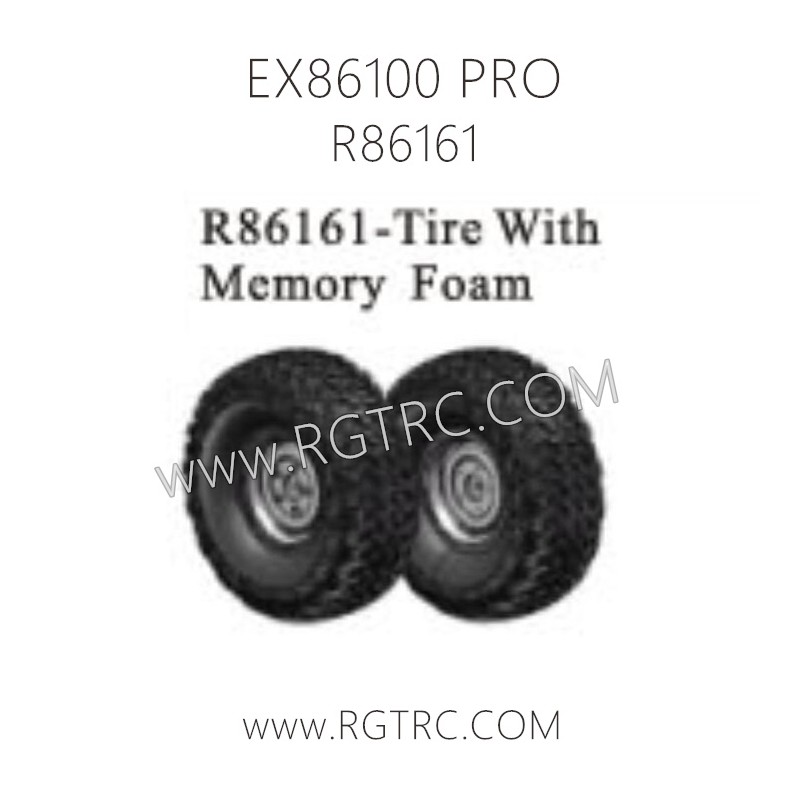 RGT EX86100 PRO Parts R86161 Tire With Memory Foam