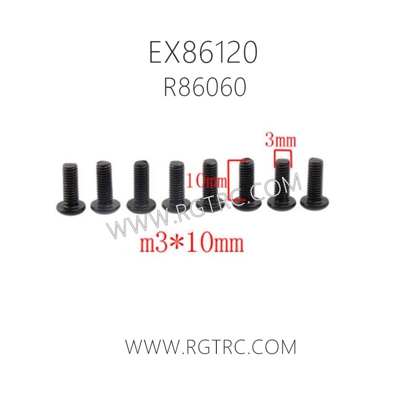 RGT EX86120 Parts R86060 Screw of Gearbox 3X10