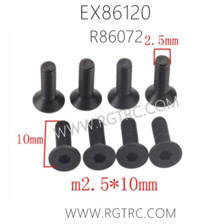 RGT EX86120 Parts R86072 Screw for Big Bevel Gear M2.5X10