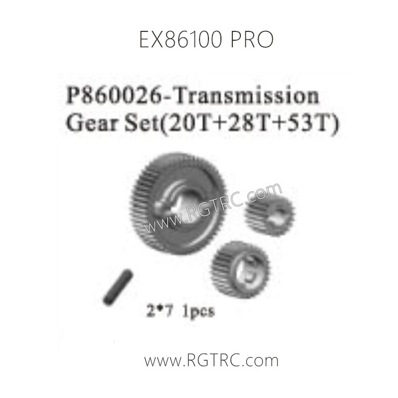 RGT EX86100 PRO Parts P860026 Transmission Gear Set 20T+28T+53T