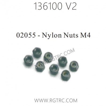 RGT 136100 RC4 V2 Parts 02055 Nylon Nuts M4