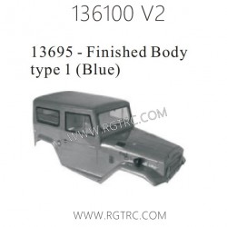 RGT 136100 RC4 V2 Parts 13693 Finished Body Type 1 Blue