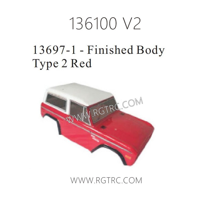 RGT Rock Cruiser 136100 RC4 V2 Parts 13697-1 Finished Body Type 2