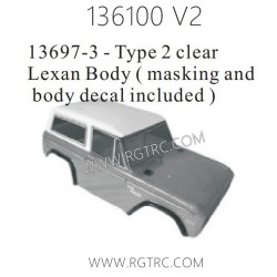 RGT 136100 RC4 V2 Parts 13697-1 Finished Body Type 2